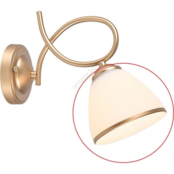 Brilagi - Резервно стъкло за настенна лампа и полилей FRED E27, Ø 13, 5 см, крем/златисто (NSBG2733)