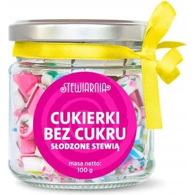 STEWIARNIA bonbóny bez cukru slazené stévií ve sklenici 100 g