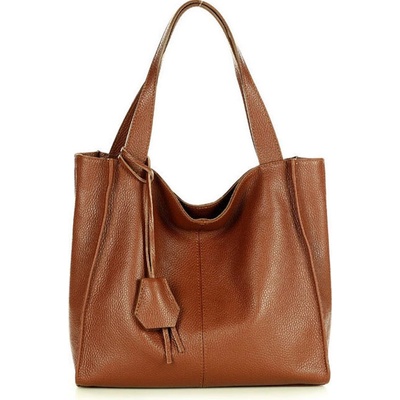 Mazzini Genuine Leather Marco Hnedá kožená shopper kabelka Portofino Max