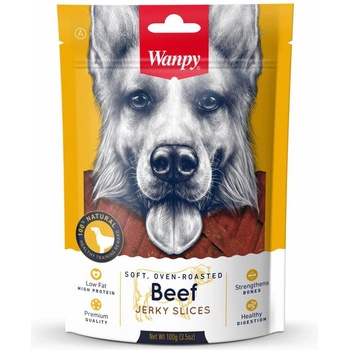 Wanpy - Лакомство/ награди за кучета, вкусно сушено филе от говежди слайс 100 гр