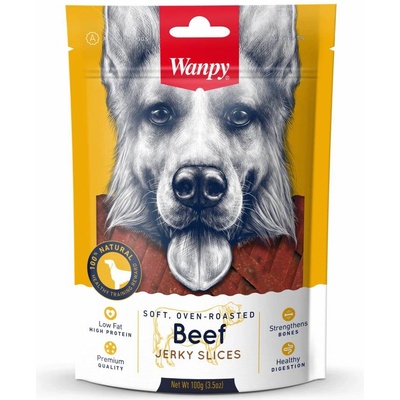 Wanpy - Лакомство/ награди за кучета, вкусно сушено филе от говежди слайс 100 гр
