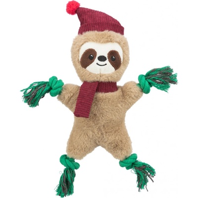 Xmas SLOTH vánoční lenochod 30 cm píská šustí plyš lano