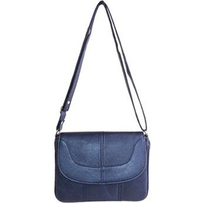 Jacket Club Дамска чанта от естествена кожа 2034l - Тъмносиня #321745 (321745_Тъмносин)