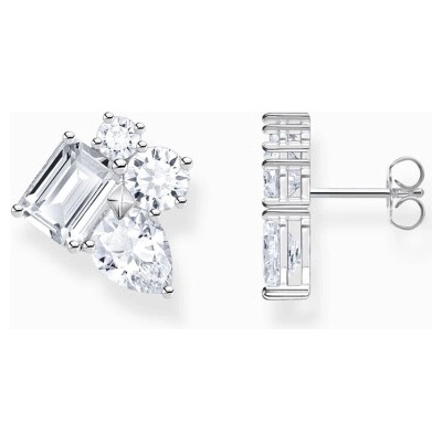 Thomas Sabo náušnice White stone in different sizes H2275-051-14