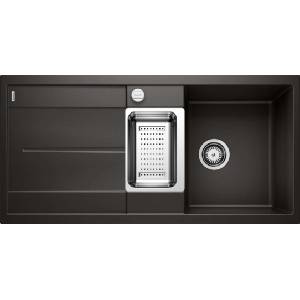 BLANCO Metra 6 - Мивка от Silgranit, 100x50 см, с регулиране на оттока, черна 525926 (525926) Мивка за вграждане
