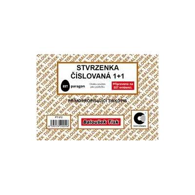 Baloušek PT072 Stvrzenka A6 samopropis,číslovaná,50 listů