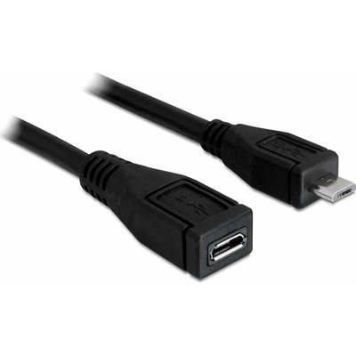 Delock 83248 USB 2.0 USB Micro-B zástrčka USB Micro-B zásuvka 1m černý