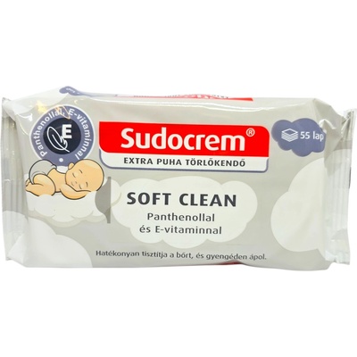 SUDOCREM Бебешки мокри кърпички Soft Clean, 55 бр