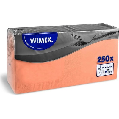 Wimex papírové ubrousky 3V apricot 250ks 40x40cm