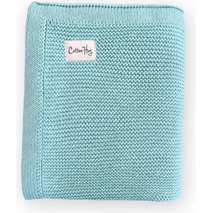 Cotton Hug Памучно одеяло Cotton Hug - Органик, 80 х 100 cm, мента (CH122) - ozone