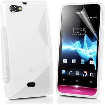 Image 1 of Sony ST23i Xperia Miro Силиконов Калъф Бял + Протектор