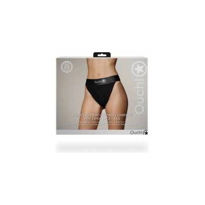 Boss of Toys EasyToys Vibrating Strap-On Panty Harness XS/S Black - Open Back System