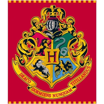 E pus M Deka coral fleece Harry Potter motiv erb Hogwarts