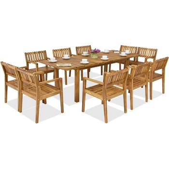 Garden Point Дървени градински мебели Jakarta/Timor 10 Garden Point (GAP352_10xGAP353)