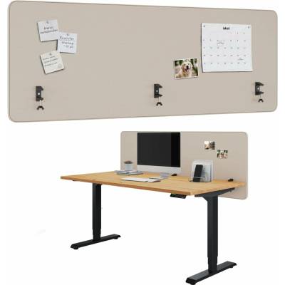 Ergotopia Focus Plus akustická stolní přepážka 160 × 60 cm béžová RGOFOC