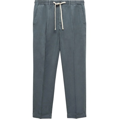 MANGO Панталон с ръб 'Delave' синьо, размер 46