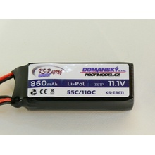 KS-Racing Energy Profimodel Li-Po baterie 900mAh / 11,1V / 55/110C