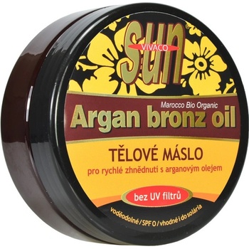 Vivaco Sun Vital rozjasňující máslo s BIO arganovým olejem a zlatými glitry 200 ml
