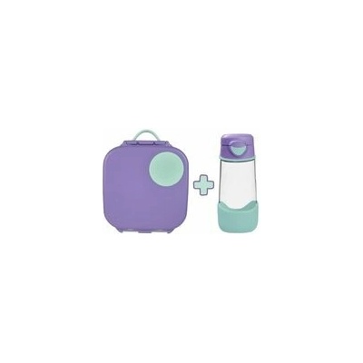 B.box Box na občerstvenie stredný + Fľaša Sport na pitie 450 ml lilac pop