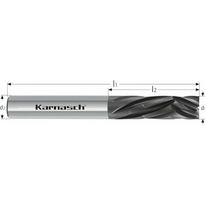 Karnasch 290412160035 | Tvrdokovová stopková fréza typ V pre bezotrepové frézovanie na hornej a dolnej hrane 16x35-92x16 mm, Z=6