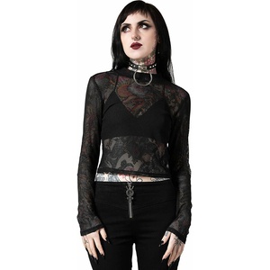 KILLSTAR дамска блуза с дълги ръкави KILLSTAR - Planetary Party Mesh - Черен - KSRA005058