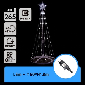 Aigostar - LED Външна коледна украса LED/3, 6W/230V 180 cm IP44 студено бяла (AI1222)