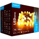 Modee Lighting LED vianočná reťaz 100 LED 10m teplá biela bobule