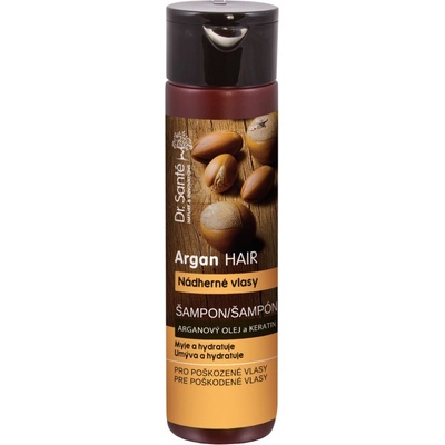 Dr. Santé Argan hydratačný šampón pre poškodené vlasy Argan Oil and Keratin Cleanses and Moisturizes 250 ml