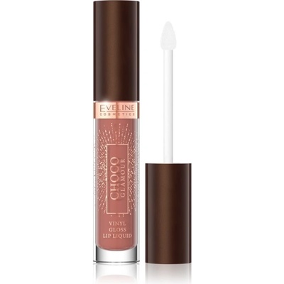 Eveline Cosmetics Choco Glamour hydratační lesklá rtěnka 01 Ruby Chocolate 4,5 ml