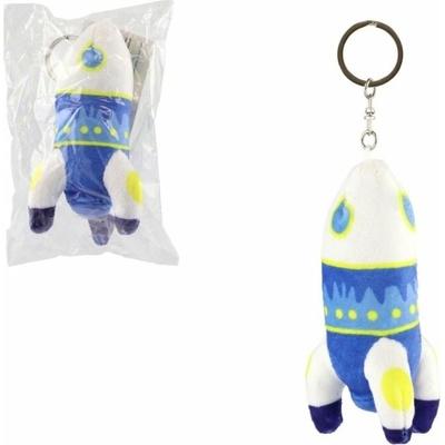 Prívesok na kľúče Teddies raketa plyš 10x5cm v sáčku