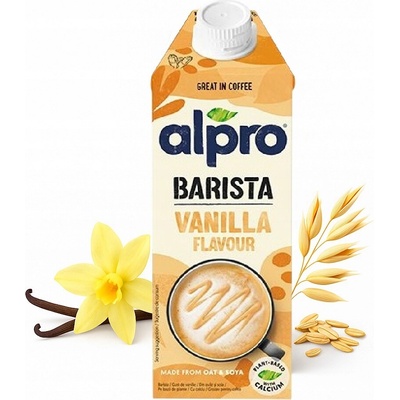 Alpro Barista Ovesno-sójový nápoj s vanilkovou příchutí 750 ml – Zboží Dáma