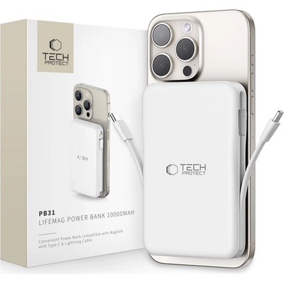 Tech-Protect PB31 10000mAh bílá