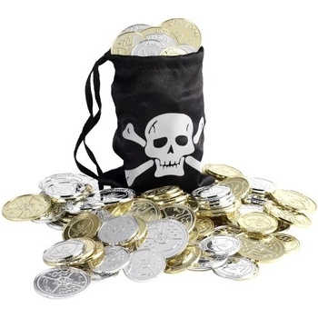 Pirátsky mešec s mincami