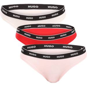 HUGO Комплект от три - дамски тангa HUGO многоцветни HUGO | Cherven Rozov Mnogotsveten | ЖЕНИ | 3XL