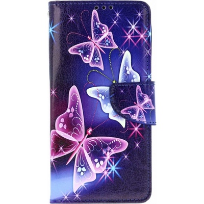 TopQ Xiaomi Redmi Note 14 knížkové Modré s motýlky 137258