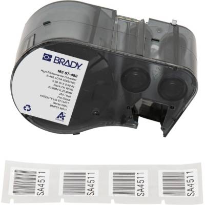 Brady M5-97-488 / 170887, 22.86 mm, Polyester, черно копиране / бял фон (170887)