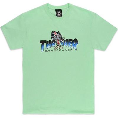 Thrasher tričko Leopard Mag Mint