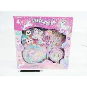 PULIO PROMO Sketchbook with accessories rainbow Unicorn 201UP PECOWARE