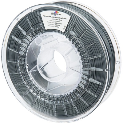 Spectrum 81576 3D филамент, LW-ASA UltraFoam, 1, 75mm, 750g, Тъмно сив (Dark grey) (81576)
