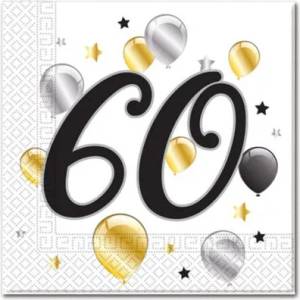 Procos Салфетки с число 60 (20 бр)