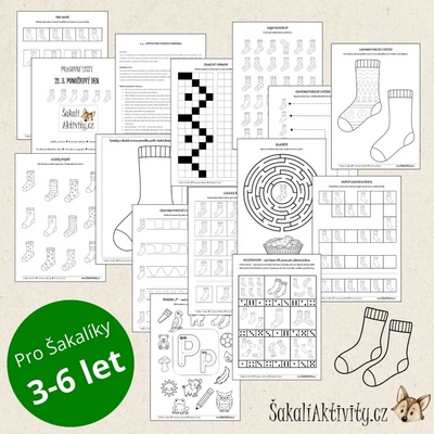 Pracovní listy - PONOŽKOVÝ DEN Provedení: PDF soubor