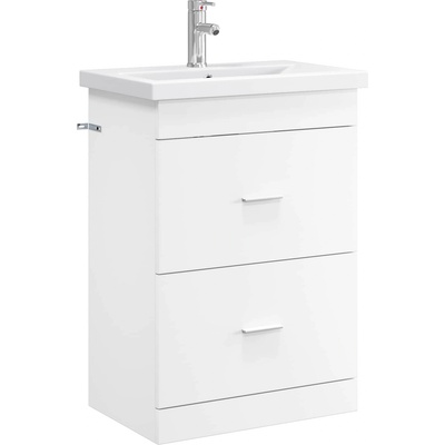 vidaXL Комплект мебели за баня Бяло 61 x 40 x 84, 5 см (3404366)