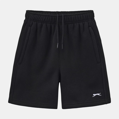 Slazenger Поларени къси панталони Slazenger Kids' Fleece Jogger Shorts - Black