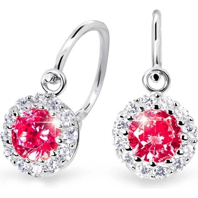 Cutie Jewellery detské náušnice z bieleho zlata C2745-10-X-2 červená