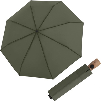 Knirps Timber duaomatic skladací dáždnik olive
