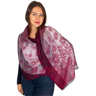 Šál Pašmína Lilia Vínová – Zboží Dáma
