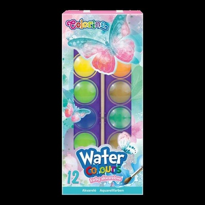 Colorino vodové barvy Follow your Dreams se štětcem 12 barev – Zboží Dáma