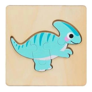 LEAN Toys Wooden Puzzle Colored Puzzle 11 x 11cm Mix