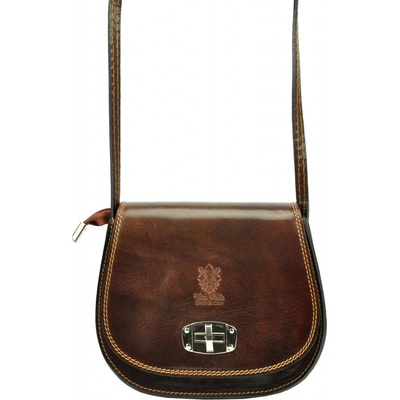Gregorio dámská kožená crossbody kabelka 117 tmavě hnědá