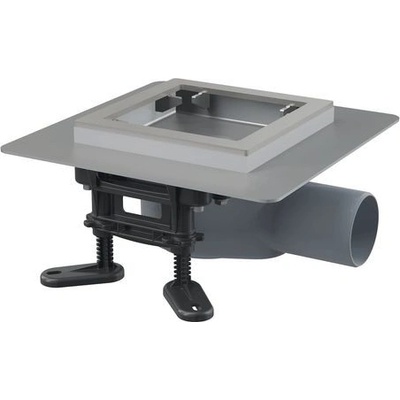 Alcadrain Podlahový prívod z nerezovej ocele nízky 130 × 130 mm APV120